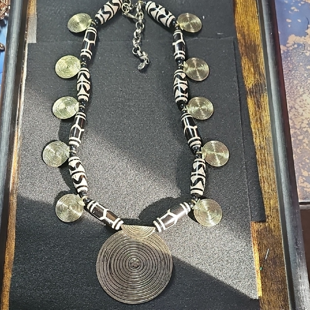 Sassy Jones Black and Silver Statement Necklace